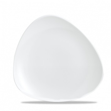 CHURCHILL SUPER VITRIFIED WHITE VELLUM TRIANGULAR PLATE 10.5Inch