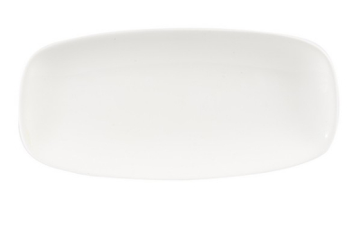 CHURCHILL SUPER VITRIFIED WHITE X SQUARED CHEF'S OBLONG PLATE 10.6X5Inch