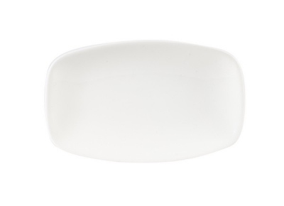 CHURCHILL SUPER VITRIFIED WHITE X SQUARED CHEF'S OBLONG PLATE 7.9X4.8Inch