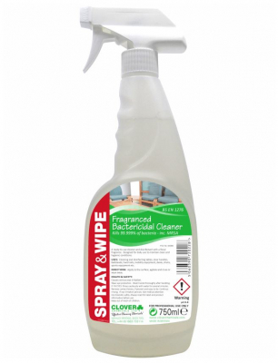SPRAY & WIPE -FRAGRANCED BACTERICIDAL CLEANER 6x750ML