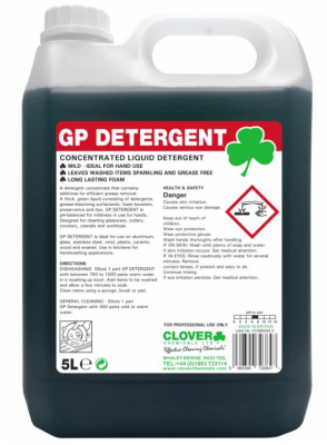 CLOVER GP DETERGENT NEUTRAL WASHING UP LIQUID 5LTR