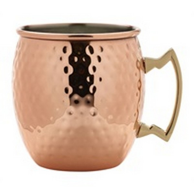 COPPER MUG 19.25OZ HANDLED HAMMERED BCM550