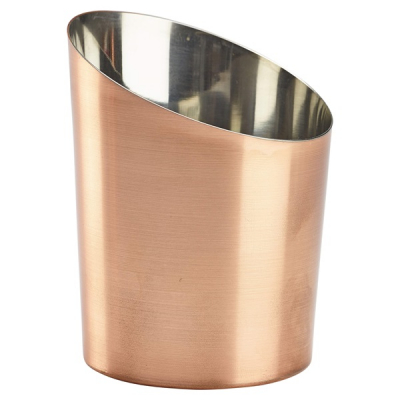 COPPER PLATED ANGLED CONE 11.6 X 9.5CM         X12