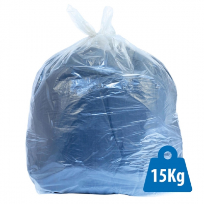 CLEAR REFUSE SACK MEDIUM DUTY 15KG 19X29X38Inch