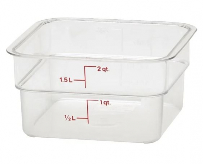 CAMBRO SQUARE POLYCARBONATE FOOD STORAGE CONTAINER 1.9 LTR