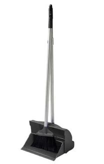 CLEANWORKS LOBBY DUSTPAN AND BRUSH SET DARK GREY