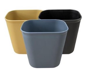 12LTR WASTE BIN BLACK
