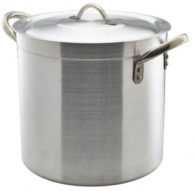 ALUMINIUM DEEP STOCKPOT & LID 21LTR 30CM DIA