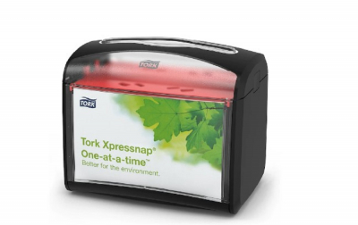 TORK XPRESSNAP TABLE TOP DISPENSER BLACK 21X17X16CM