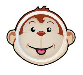 DALEBROOK MELAMINE MONKEY PLATE 10.3X8.9Inch