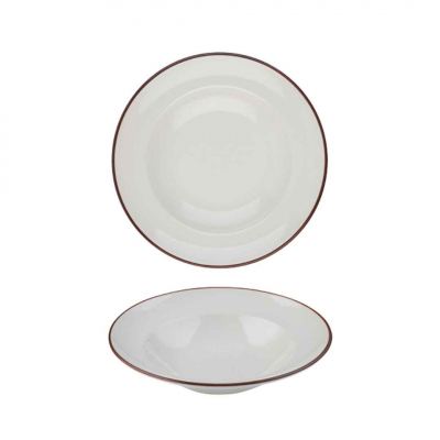MODEST BROWN PASTA PLATE 25CM / 9.75Inch 420ML / 17.75OZ
