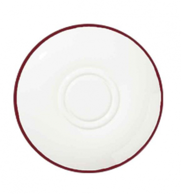 MODEST MAROON DOUBLE WELL SAUCER 16CM / 6.25Inch