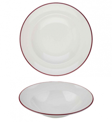 MODEST MAROON PASTA PLATE 28CM  / 11Inch 560ML / 19.75OZ