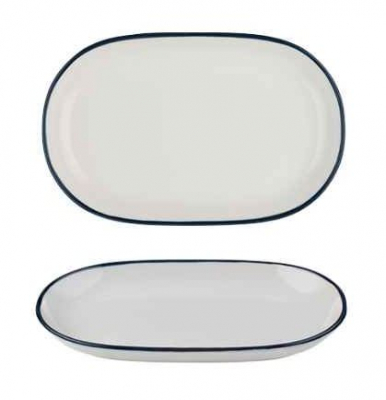 MODEST NAVY OVAL PLATTER 28 X 18CM / 11Inch X 7Inch