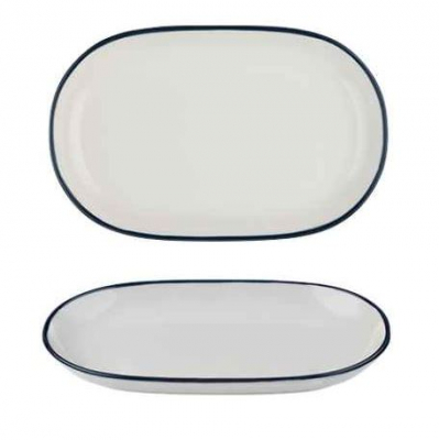 MODEST NAVY OVAL PLATTER 33 X 21CM / 13Inch X 8.25Inch
