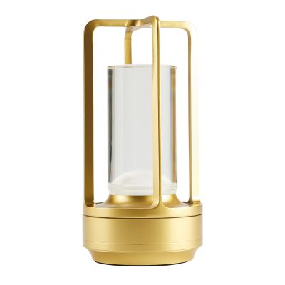INDUSTRIAL BRASSY TABLE LAMP 18CM/7Inch