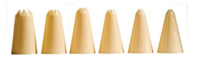 STAR TIP PIPING NOZZLE X 6 3MM - 13MM