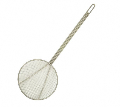 SKIMMER/SPIDER TINNED STEEL 16CM DIA 34CM HANDLE