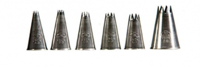 STAR TIP PIPING NOZZLE X 6 5MM - 18MM