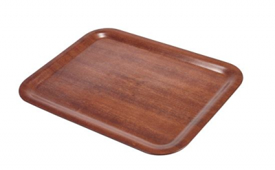 FOOD TRAY 460X340MM MAHOGANY