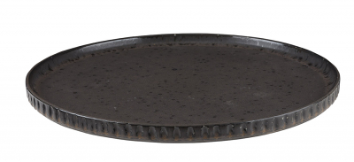 RUSTICO IMPRESSIONS FLINT PRESENTATION PLATE 33CM  X4