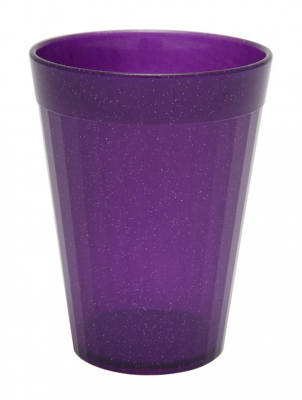 FLUTED TUMBLER POLYCARB 7OZ PURPLE SPARKLE