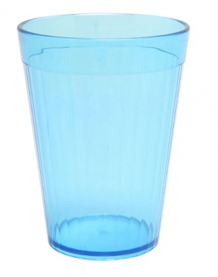 FLUTED TUMBLER COPOLYESTER 7OZ TRANSLUCENT BLUE