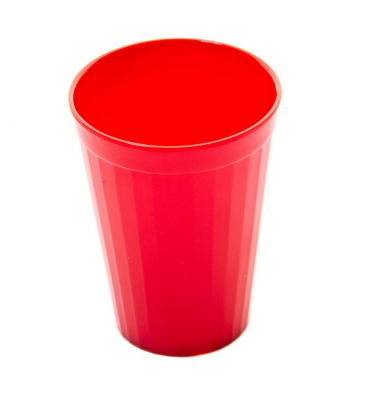 FLUTED TUMBLER POLYCARB 5OZ RED