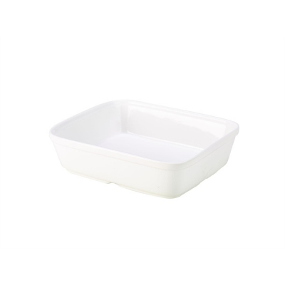ROYAL GENWARE RECTANGULAR ROASTER 31X24CM WHITE X4 B7-W