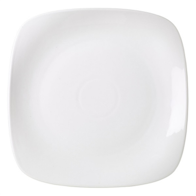GENWARE WHITE PORCELAIN SQUARE PLATE 8.3Inch