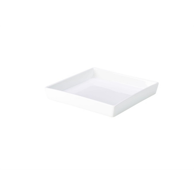 GENWARE WHITE PORCELAIN SQUARE DISH HOLDER 7Inch