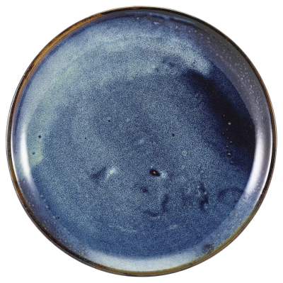 GENWARE TERRA PORCELAIN AQUA BLUE COUPE PLATE 12Inch