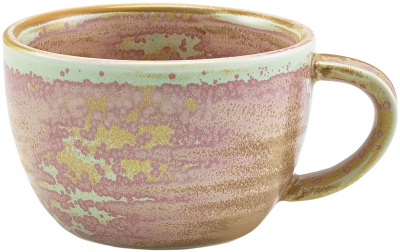 GENWARE TERRA PORCELAIN ROSE COFFEE CUP 10OZ