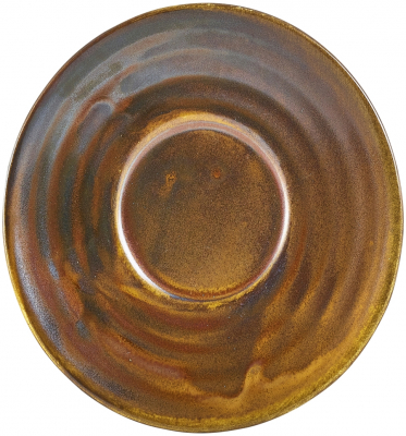 GENWARE TERRA PORCELAIN RUSTIC COPPER SAUCER 4.5Inch