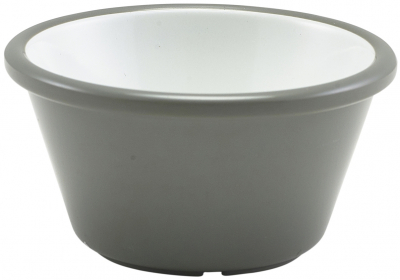 TWO TONED MELAMINE RAMEKIN GREY & WHITE 59ML/2OZ