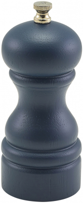 BLUE WOODEN SALT/PEPPER GRINDER 13CM