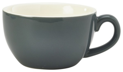 GENWARE PORCELAIN GREY BOWL SHAPED CUP 6OZ
