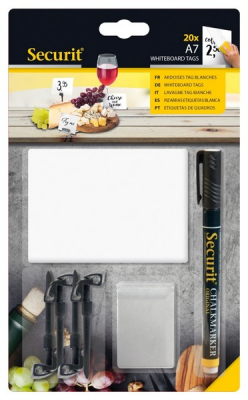 SECURIT WHITE CHALK TAGS 10.5X7.4CM X20 TAG-A7-BL
