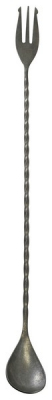 GENWARE VINTAGE BAR SPOON FORK END 32CM BS-F32V