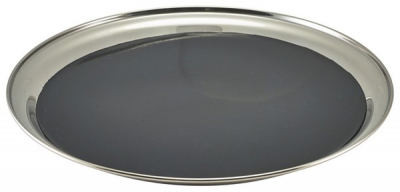 GENWARE STAINLESS STEEL NON SLIP ROUND TRAY 12Inch 52039NS