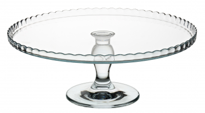 UTOPIA GLASS PATISSERIE UPTURN FOOTED PLATE 12.5Inch