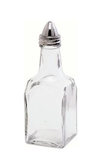 SQUARE GLASS VINEGAR BOTTLE 5OZ