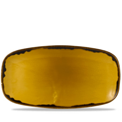 DUDSON HARVEST MUSTARD OBLONG PLATE 14X7.4Inch