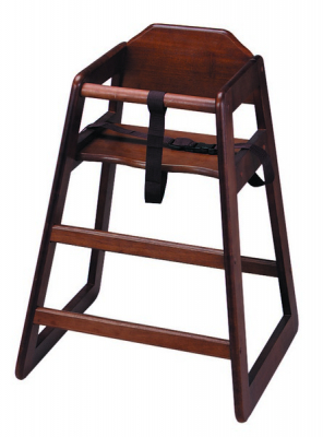 WOODEN WALNUT HIGHCHAIR UNASSEMBLED 20X19X26.75
