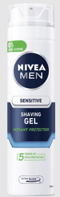 NIVEA FOR MEN SENSITIVE SHAVING GEL 200ML X6