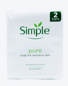 SIMPLE SENSITIVE TWIN SOAP 2X100G BARS