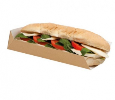 9Inch KRAFT PLAIN OPEN ENDED TRAY 230X70X50MM  01/HD2KR
