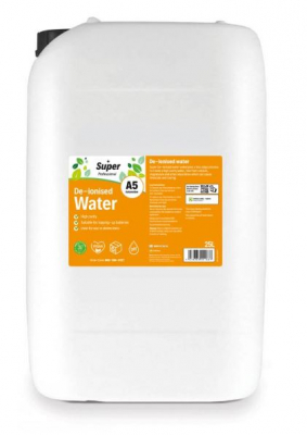 A5 DEIONISED DISTILLED WATER 25LTR
