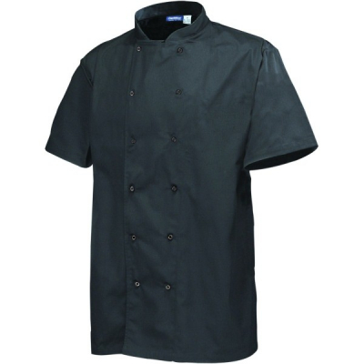 BASIC BLACK STUD JACKET SHORT SLEEVE SMALL