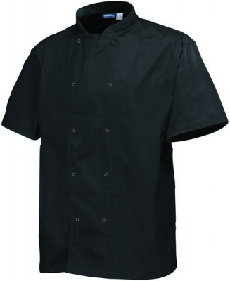 BASIC BLACK STUD JACKET SHORT SLEEVE EXTRA LARGE